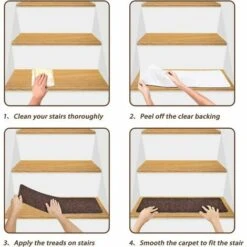 Dontodent Lot De 15 Marchettes D'escalier, 20 X 76 Cm Tapis De Sécurité Antidérapant Tapis D'intérieur Antidérapant Pour Enfants, Aînés Et Animaux De Compagnie Avec Adhésif Réutilisable, Marron 11 Dontodent Lot De 15 Marchettes D'escalier, 20 X 76 Cm Tapis De Sécurité Antidérapant Tapis D'intérieur Antidérapant Pour Enfants, Aînés Et Animaux De Compagnie Avec Adhésif Réutilisable, Marron -ATMOSPHERA || VIDAXL || Safavieh Soldes 92295039 5