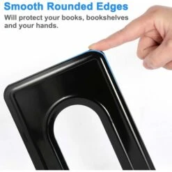 Lot De 4 Paires De Serre-Livres Robustes Pour étagères, Base Antidérapante, Noir, Idéal Pour Bibliothèque, Bureau, Maison, école, Etc. -ATMOSPHERA || VIDAXL || Safavieh Soldes 92332779 5
