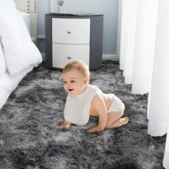 Tapis De Salon Shaggy 160 X 230cm En Peluche Gris Foncé Fibre De Polypropylène Souple Tapis Antidérapante -ATMOSPHERA || VIDAXL || Safavieh Soldes 92464169 3