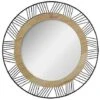 Miroir Rond En Métal & Bois Joe 45cm Noir -ATMOSPHERA || VIDAXL || Safavieh Soldes 92535268 1