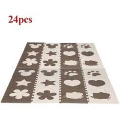 24 Dalles Mousse Doux Tapis Pour Enfants Bébé Puzzle Tapis En Mousse EVA Activité Tapis De Jeu Carreaux
