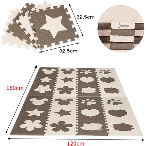 24 Dalles Mousse Doux Tapis Pour Enfants Bébé Puzzle Tapis En Mousse EVA Activité Tapis De Jeu Carreaux 7 24 Dalles Mousse Doux Tapis Pour Enfants Bébé Puzzle Tapis En Mousse EVA Activité Tapis De Jeu Carreaux – Image 5