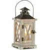 Lanterne Bougie En Bois - 28Cm Lanterne Decorative Bougeoir Vintage Decoration Shabby Chic Exterieur Intérieure De Table Maison Jardin Noel -ATMOSPHERA || VIDAXL || Safavieh Soldes 92690994 1