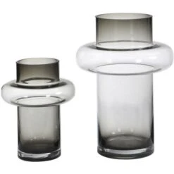 Vase En Verre Teinté - D.16,5 X H.25 Cm - Verre - Gris Fumé - VALOIT -ATMOSPHERA || VIDAXL || Safavieh Soldes 92776942 4