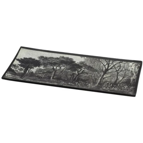 Paris Prix - Vide Poche En Verre Black Forest 21cm Noir 3 Paris Prix - Vide Poche En Verre Black Forest 21cm Noir