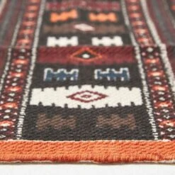 HOMESCAPES Tapis Kilim Imprimé Terracotta, Noir Et Marron 60 X 90 Cm 10 HOMESCAPES Tapis Kilim Imprimé Terracotta, Noir Et Marron 60 X 90 Cm -ATMOSPHERA || VIDAXL || Safavieh Soldes 92881051 4