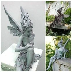 Ornement De Jardin Fée Magique Assise, Tudor Et Turek Assis En Résine Décoration De Jardin 91222 Cm -ATMOSPHERA || VIDAXL || Safavieh Soldes 92920765 4