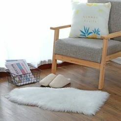 ZPX Tapis En Peau De Mouton,Tapis Duveteux En Fausse Fourrure,Tapis Universels De Différentes Tailles Utilisés Dans La Chambre à Coucher, Le Salon, La Chaise Ou Le Canapé (Blanc, 60x90cm) -ATMOSPHERA || VIDAXL || Safavieh Soldes 93343432 3