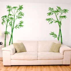 Stickers Muraux Grand Bambou Autocollant Mural Plante Verte Oiseaux Décoration Murale Chambre à Coucher Salon Bureau -ATMOSPHERA || VIDAXL || Safavieh Soldes 93436452 4