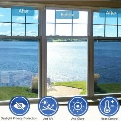 MINKUROW Film Fenetre Anti Regard Film Miroir Fenêtre Sans Tain Film Anti Chaleur Anti UV Électrostatique Protection De La Vie Privée Film Miroir Pour Fenetre De Bureau Maison Magasin 45×200CM Bleu 8 MINKUROW Film Fenetre Anti Regard Film Miroir Fenêtre Sans Tain Film Anti Chaleur Anti UV Électrostatique Protection De La Vie Privée Film Miroir Pour Fenetre De Bureau Maison Magasin 45×200CM Bleu -ATMOSPHERA || VIDAXL || Safavieh Soldes 93936016 2