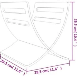Porte-revue En Bois Sur Pied Blanc VidaXL -ATMOSPHERA || VIDAXL || Safavieh Soldes 940536 3