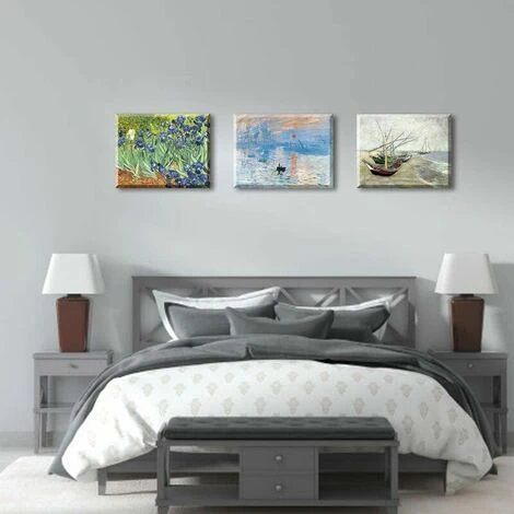Impressions De Peinture Sur Toile Sunrise Wall Art Peinture 3 X Paysage Moderne Giclee Art Picture Ensemble De Trois Pièces 6 Impressions De Peinture Sur Toile Sunrise Wall Art Peinture 3 X Paysage Moderne Giclee Art Picture Ensemble De Trois Pièces – Image 4