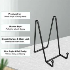 Pièces 6 "Noir Décoratif En Métal Signe Titulaire Cadre Titulaire Pour Albums Photo Livres Photo Chevalet Artisanat Plaque Décor À La Maison -ATMOSPHERA || VIDAXL || Safavieh Soldes 94109983 2