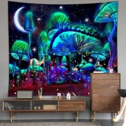 Tapisserie Murale Champignons Magiques Tenture Murale Psychédélique -ATMOSPHERA || VIDAXL || Safavieh Soldes 94234302 3