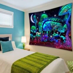 Tapisserie Murale Champignons Magiques Tenture Murale Psychédélique -ATMOSPHERA || VIDAXL || Safavieh Soldes 94234302 4