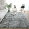 Tapis Shaggy　Chambre Shaggy Tapis Pour Salon Tapis De Sol Grand Pour Couloir Soft Tapis à Poils Longs Moelleux Tapis Antidérapant Intérieur Moelleux Pour Salon Chambre Enfants(Gris Blanc, 80 X 160 Cm)