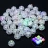 100pcs Mini Lampe Flash Ronde à LED Pour Ballon, Lanterne En Papier étanche, Longue Durée De Vie, Décoration De Mariage，Party Birthday,Festival Decorative Lights(white）)