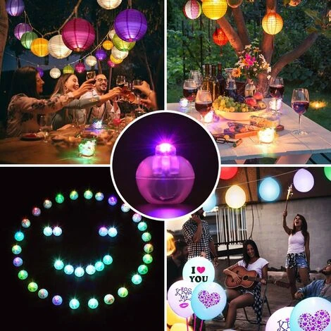 100pcs Mini Lampe Flash Ronde à LED Pour Ballon, Lanterne En Papier étanche, Longue Durée De Vie, Décoration De Mariage,Party Birthday,Festival Decorative Lights(white)) 4 100pcs Mini Lampe Flash Ronde à LED Pour Ballon, Lanterne En Papier étanche, Longue Durée De Vie, Décoration De Mariage,Party Birthday,Festival Decorative Lights(white)) – Image 2