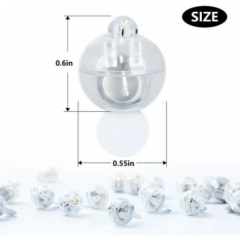 100pcs Mini Lampe Flash Ronde à LED Pour Ballon, Lanterne En Papier étanche, Longue Durée De Vie, Décoration De Mariage,Party Birthday,Festival Decorative Lights(white)) 5 100pcs Mini Lampe Flash Ronde à LED Pour Ballon, Lanterne En Papier étanche, Longue Durée De Vie, Décoration De Mariage,Party Birthday,Festival Decorative Lights(white)) – Image 3