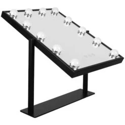 Miroir De Maquillage Avec 12 Ampoules LED, Miroir Cosmétique Rotatif Lumineux, Noir -ATMOSPHERA || VIDAXL || Safavieh Soldes 94337113 4