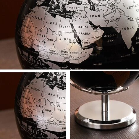Globe Terrestre Carte Constellation Globe Pour Table Ornements De Bureau Accessoires De DéCoration De Bureau De Bureau (Noir) 6 Globe Terrestre Carte Constellation Globe Pour Table Ornements De Bureau Accessoires De DéCoration De Bureau De Bureau (Noir) – Image 4