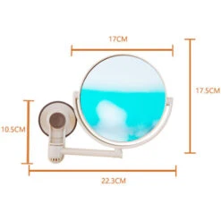 De Bain CosméTique 1X / 3X Ventouse Grossissement Maquillage RéGlable Avec La Double Face De Salle De Bain -ATMOSPHERA || VIDAXL || Safavieh Soldes 94711650 5