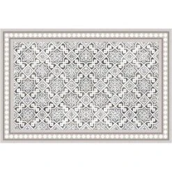 Tapis Intérieur Extérieur En Vinyle Carreaux Marocains 90 X 60 Cm