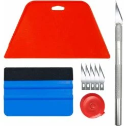 Kit Covering,Outils De Film Pour Papier Peint,Fenêtre Voiture,Carrelage Vinyle,Raclette Pour Pose Adhesif