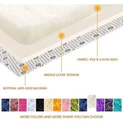 ELLE Tapis Shaggy Doux Pour Chambre à Coucher Tapis Doux Pour Salon Tapis De Chambre D'enfants Tapis De Filles Tapis De Décoration Pour Enfants 4 X 5,3 Pieds Blanc Crémeux -ATMOSPHERA || VIDAXL || Safavieh Soldes 94923190 2