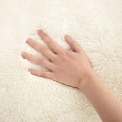 ELLE Tapis Shaggy Doux Pour Chambre à Coucher Tapis Doux Pour Salon Tapis De Chambre D'enfants Tapis De Filles Tapis De Décoration Pour Enfants 4 X 5,3 Pieds Blanc Crémeux -ATMOSPHERA || VIDAXL || Safavieh Soldes 94923190 3