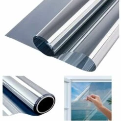 Film Miroir Fenêtre Sans Tain Protection De Solaire FilmAnti-UV Anti Chaleur Film De Fenêtre Anti Regard 40×200cm