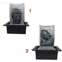 FONTAINE POUR BOUDDHA D'INTÉRIEUR AVEC LED 18.5X21X28 CM