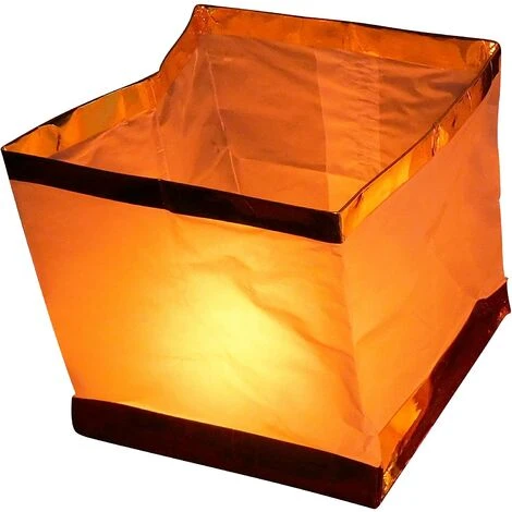 20Pcs Bougeoir Flottant D'eau Étanche Chandelier Lanterne Souhaitant La Lumière Bougie 15X15Cm 7 20Pcs Bougeoir Flottant D'eau Étanche Chandelier Lanterne Souhaitant La Lumière Bougie 15X15Cm – Image 5