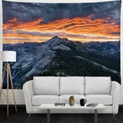 Tapisserie Murale Montagnes Nuages Décoration Maison Art Mural -ATMOSPHERA || VIDAXL || Safavieh Soldes 95205471 2