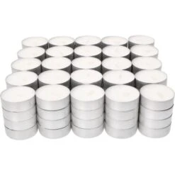 KOTARBAU Lot De 100 Bougies Chauffe Plat, Non Parfumées, Durée De Combustion : 4 Heures