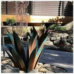 Décoration De Jardin En Métal Décoration De Jardin Agave Sculpture En Métal Rustique Statue De Jardin Rustique 35cm 9 Feuilles 1pc -ATMOSPHERA || VIDAXL || Safavieh Soldes 95334063 4