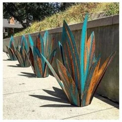 Décoration De Jardin En Métal Décoration De Jardin Agave Sculpture En Métal Rustique Statue De Jardin Rustique 35cm 9 Feuilles 1pc -ATMOSPHERA || VIDAXL || Safavieh Soldes 95334063 5