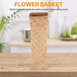 Vase à Fleurs En Rotin Paniers En DéCoration Vases Corbeille De Fruits Vase à Fleurs Vases Hauts Pour La DéCoration IntéRieure Marron -ATMOSPHERA || VIDAXL || Safavieh Soldes 95366885 4