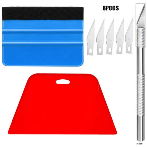 Kit D'outils De Papier Peint Avec Outil De Coupe, Raclette En Feutre, Lisseur De Papier Peint, Pour Emballage En Vinyle De Voiture, Film Teinté Pour Fenêtre, Installation De Papier Peint 7 Kit D'outils De Papier Peint Avec Outil De Coupe, Raclette En Feutre, Lisseur De Papier Peint, Pour Emballage En Vinyle De Voiture, Film Teinté Pour Fenêtre, Installation De Papier Peint – Image 5