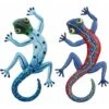 Gecko Salamandre -métal Gecko Wall Art Decor, 16,5 29 Cm Gecko Decor Pour Cour, Clôture, Jardin, Maison, Sculptures Murales Extérieures Et Intérieures, Lot De 2 -ATMOSPHERA || VIDAXL || Safavieh Soldes 95917902 1