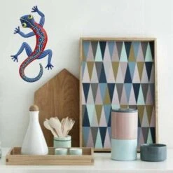 Gecko Salamandre -métal Gecko Wall Art Decor, 16,5 29 Cm Gecko Decor Pour Cour, Clôture, Jardin, Maison, Sculptures Murales Extérieures Et Intérieures, Lot De 2 -ATMOSPHERA || VIDAXL || Safavieh Soldes 95917902 2