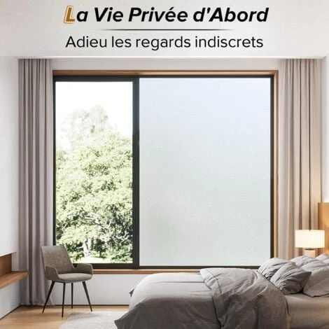 Film Fenetre Anti Regard, Film Occultant Fenêtre, Film Electrostatique Vitre 60x200cm Bon Intimité, Film Opaque Pour Vitre Anti UV Dépoli Pour Bureau Maison Salle De Bain Chambre Cuisine 4 Film Fenetre Anti Regard, Film Occultant Fenêtre, Film Electrostatique Vitre 60x200cm Bon Intimité, Film Opaque Pour Vitre Anti UV Dépoli Pour Bureau Maison Salle De Bain Chambre Cuisine – Image 2