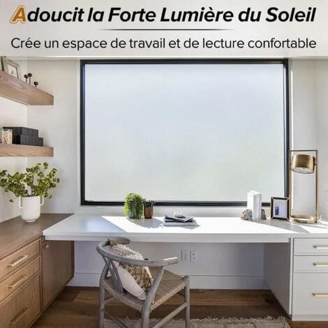 Film Fenetre Anti Regard, Film Occultant Fenêtre, Film Electrostatique Vitre 60x200cm Bon Intimité, Film Opaque Pour Vitre Anti UV Dépoli Pour Bureau Maison Salle De Bain Chambre Cuisine 6 Film Fenetre Anti Regard, Film Occultant Fenêtre, Film Electrostatique Vitre 60x200cm Bon Intimité, Film Opaque Pour Vitre Anti UV Dépoli Pour Bureau Maison Salle De Bain Chambre Cuisine – Image 4