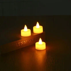 Lot De 12 Bougies Chauffe-plat LED Sans Flamme 100 Heures Avec Ampoule Vacillante Réaliste à Piles Pour Fêtes Et Fêtes - Jaune Chaud H146