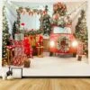 Tapisserie De Noël Toile De Fond De Noël Fond Revêtement Mural Tapisseries Pour Fête Salon Chambre Dortoir Décor À La Maison (200 150cm)