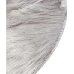 Faux Peau De Mouton En Tapis 30 X 30 Cm Moquette Fluffy Soft Longhair Decoratif Coussin De Chaise Canape Natte (Rond Gris) -ATMOSPHERA || VIDAXL || Safavieh Soldes 96120274 5