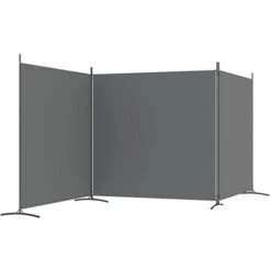 VIDAXL Cloison De Séparation 3 Panneaux,Anthracite,525x180 Cm Tissu Et Fer,Pliable -ATMOSPHERA || VIDAXL || Safavieh Soldes 96239119 4