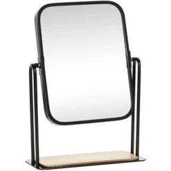Miroir De Table Rectangulaire Avec Plateau En Bois
