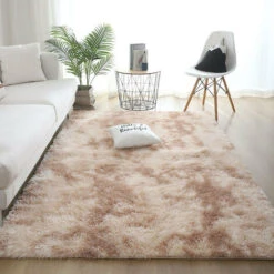 Tapis Shaggy　Chambre Shaggy Tapis Pour Salon Tapis De Sol Grand Pour Couloir Soft Tapis à Poils Longs Moelleux Tapis Antidérapant Intérieur Moelleux Pour Salon Chambre Enfants(Brun Clair, 80 X 120 Cm)