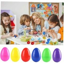 Oeufs De Pâques En Plastique, Fillable Surprise Cadeaux Chocolat Assortiment DIY Jouets Pour Les Enfants Thème De Pâques Party 12 PCS Favor -ATMOSPHERA || VIDAXL || Safavieh Soldes 96337863 5